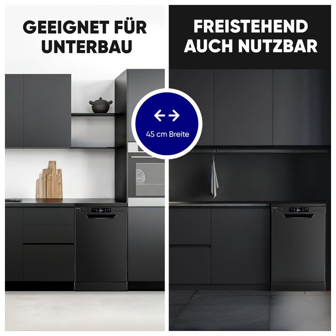 45 cm Geschirrspüler freistehend Leise 10 Maßgedecke GSP7418 