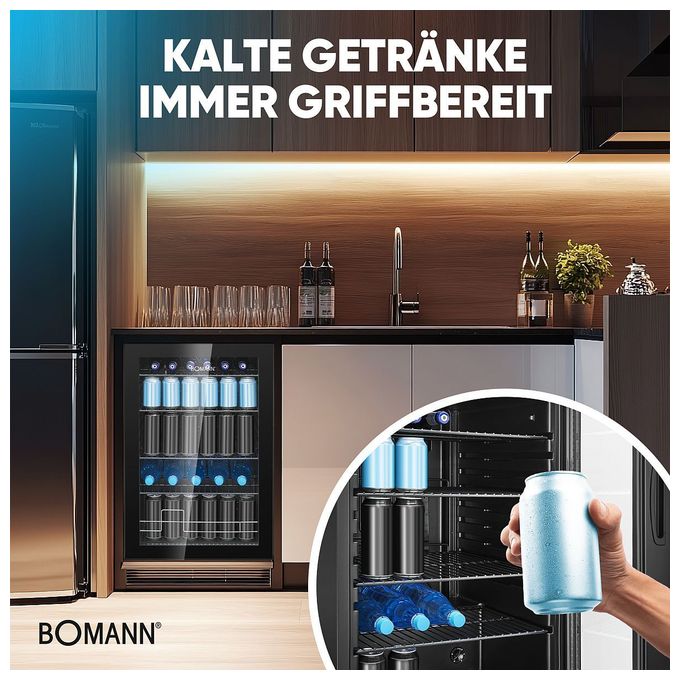 115 l / 115 l Tischkühlschrank EEK: E 66 kWh Jahr  KSG7290 (Schwarz) 