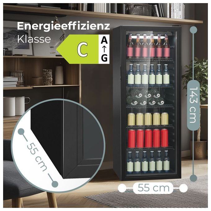 235 l Kühlschrank freistehend EEK: C 433 kWh Jahr  KSG7292 (Schwarz) 