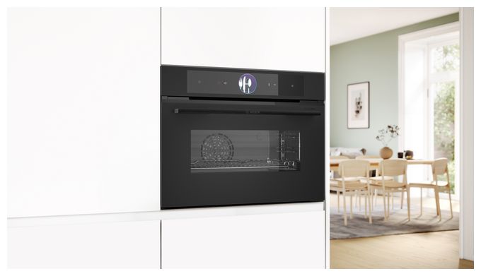 Einbaubackofen kompakt Dampfgaren AutoClean (Schwarz) CSG936AM1 