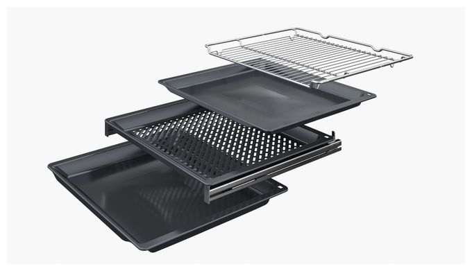 Einbaubackofen groß AutoClean (Schwarz) Serie 8 HBG978NB1 