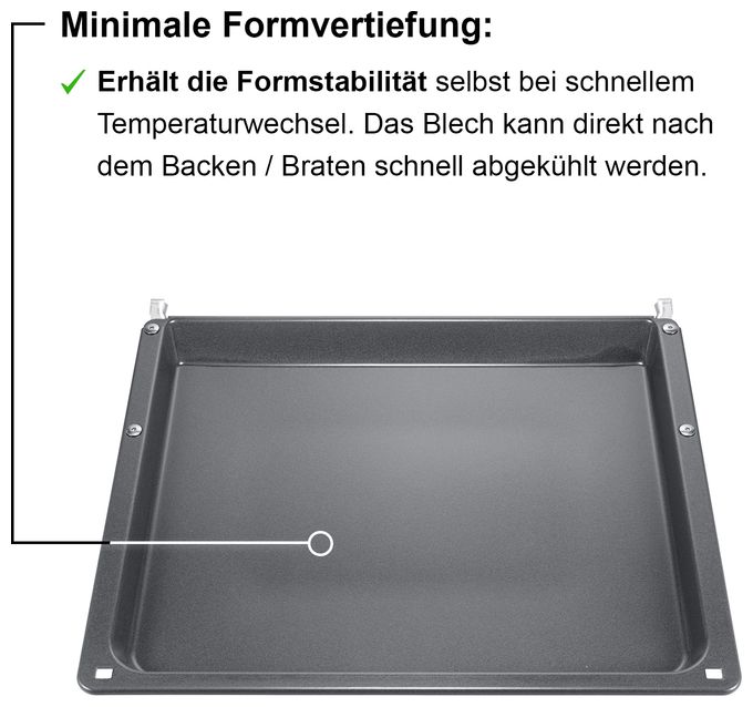 HEZ541000 Backblech für Backwagen 30 x 455 x 400 mm spülmaschinengeeignet 