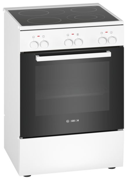 Freistehender Herd Elektro normal 7 Beheizungsarten mit Glaskeramik Kochfeld Serie 2 HKA090220 