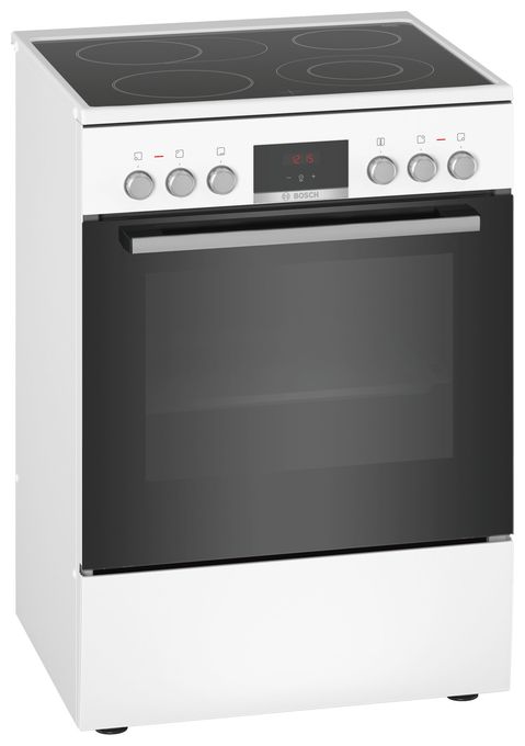 Freistehender Herd Elektro normal Variabler Doppelgrill 7 Beheizungsarten AutoClean mit Glaskeramik Kochfeld Serie 4 HKR39C220 