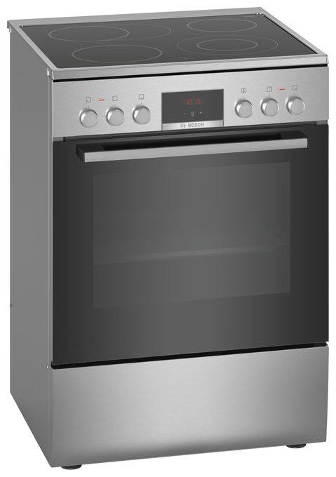 Freistehender Herd Elektro normal Variabler Doppelgrill 7 Beheizungsarten mit Glaskeramik Kochfeld Serie 4 HKR39C250 