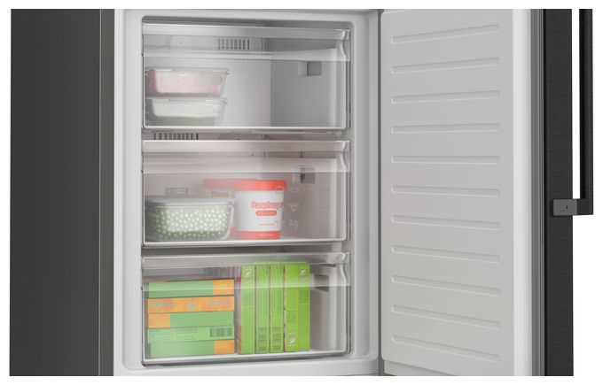 260 l / 103 l Kühl-Gefrierkombi freistehend NoFrost 129 kWh Jahr  Serie 4 KGN39VXBT (Schwarz) 