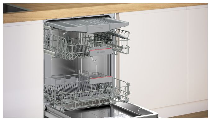 60 cm Geschirrspüler vollintegriert (ohne Front) Leise 14 Maßgedecke aquaStop Funktion Wärmetauscher Serie 4 SBV4EVX08E 
