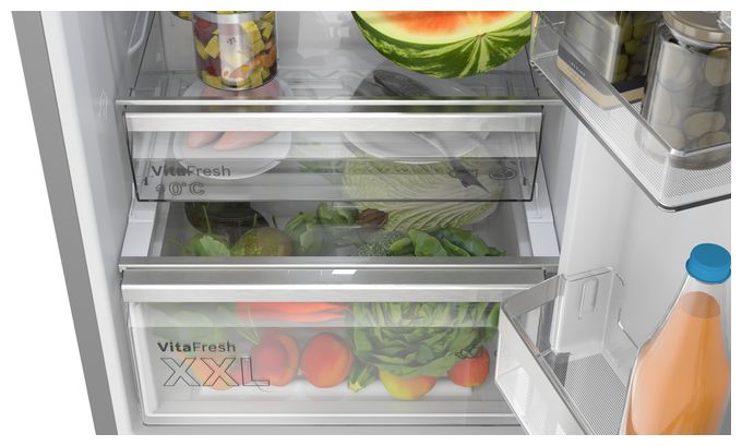 260 l / 103 l Kühl-Gefrierkombi freistehend NoFrost 112 kWh Jahr  Serie 6 KGN39AIAU (Edelstahl) 