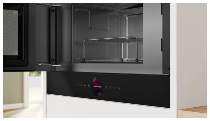 Einbau-Mikrowelle 900 W Größe: mittel Grill (Schwarz) Serie 8 BEL7321B1 
