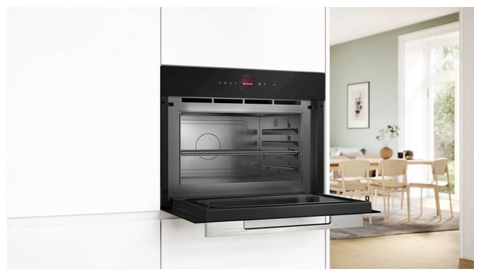 Einbau-Mikrowelle 1000 W Größe: groß 5 Stufen Grill (Schwarz) Serie 8 CEG732XB1 