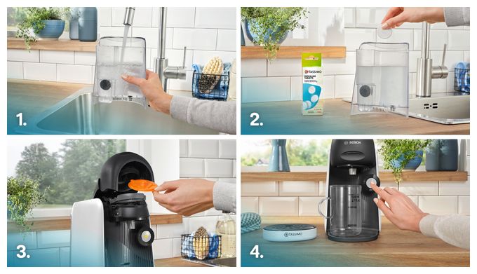 Kaffeekapsel Maschine  TAS1640 Tassimo Finesse Classic (Schwarz, Weiß) 