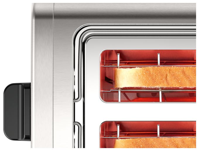 Toaster 970 W 2 Scheibe(n)  TAT4P420 DesignLine (Schwarz, Edelstahl) 