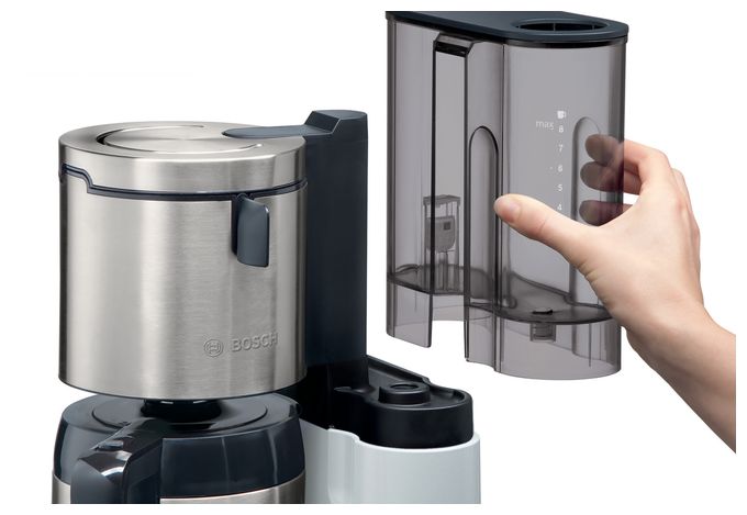 8 Tassen Thermo Filterkaffeemaschine 1,1 l  TKA8A681 Styline (Edelstahl, Weiß) 