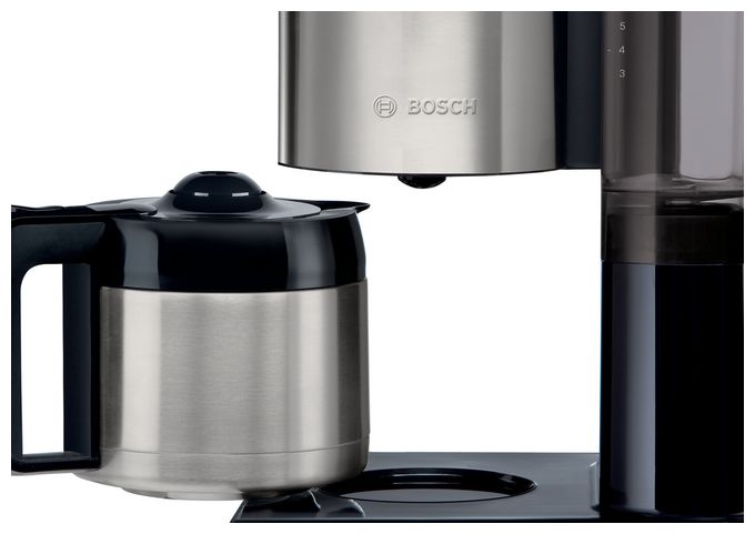8 Tassen Thermo Filterkaffeemaschine 1,1 l  TKA8A683 Styline (Schwarz, Edelstahl) 