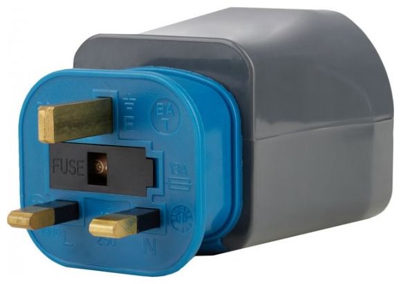 Weltreisestecker geerdet 