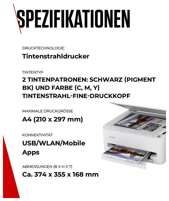 All in One A4 Tintenstrahl Drucker 1200 x 1200 DPI Pixma TS4150i 