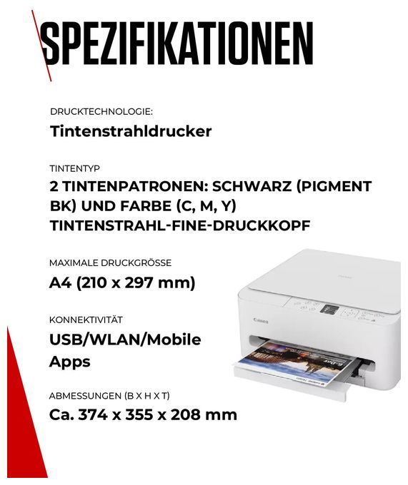 All in One A4 Tintenstrahl Drucker 1200 x 1200 DPI Pixma TS6550i 
