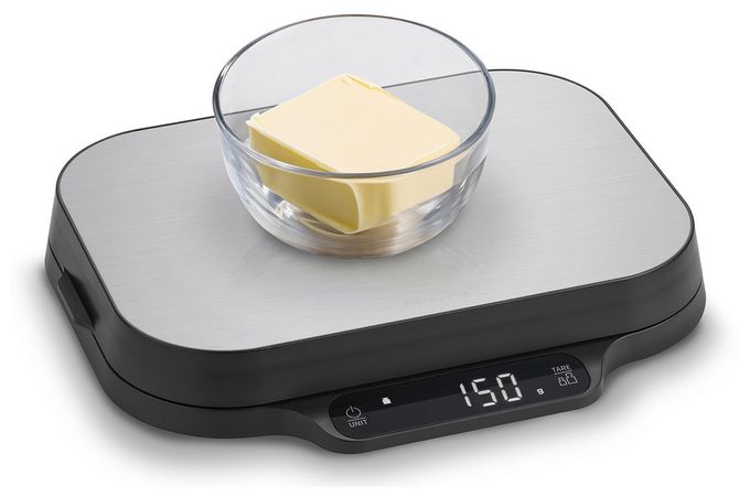 Elektronische Küchenwaage bis 15 kg Genauigkeit 0,1 g  Kitchen Duo (Schwarz, Edelstahl) 