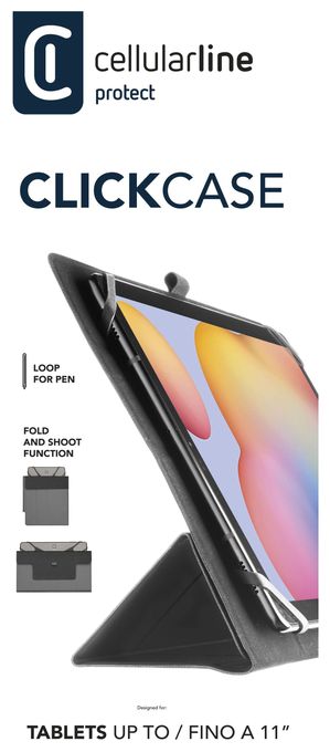 Folio aus Kunstleder für Universal bis 27,9 cm (11") Staubresistent, Kratzresistent (Schwarz) Click Case 