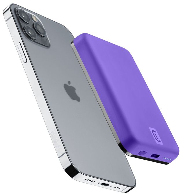 5000 mAh Powerbank USB Typ-C Kabelloses Laden  Magsafe (Violett) 