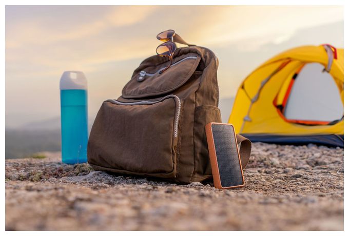 10000 mAh Powerbank USB Typ-C  Solar (Orange) 