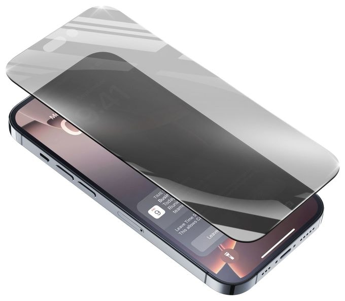 Datenschutz-Bildschirmschutz " Privacy " gehärtetes Glas 9H für  Apple iPhone 16 Pro Max Top Secret Eclipse 