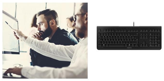Home Tastatur USB  KC1000 (Schwarz) 