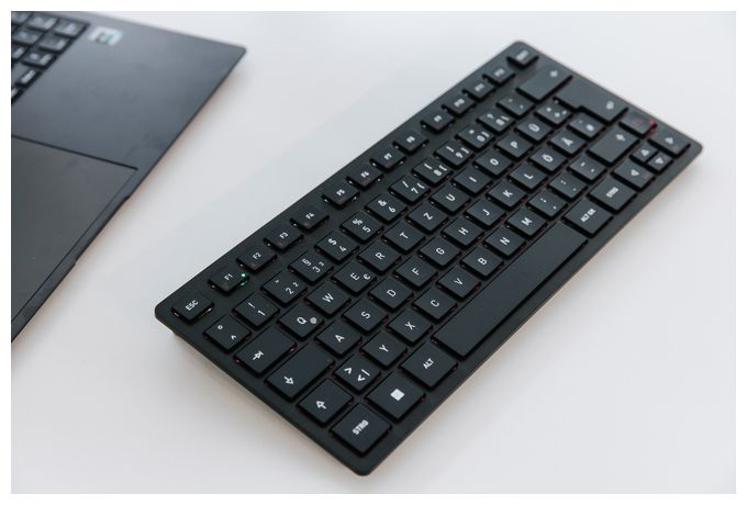 Universal Tastatur USB + RF Wireless + Bluetooth 2.4 GHz  KW9200 Mini (Schwarz) 