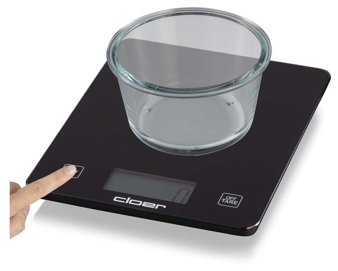 Elektronische Küchenwaage bis 10 kg Genauigkeit 5 g  6870 (Schwarz) 