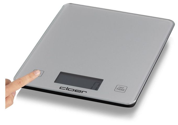 Elektronische Küchenwaage bis 10 kg Genauigkeit 5 g  6878 (Silber) 