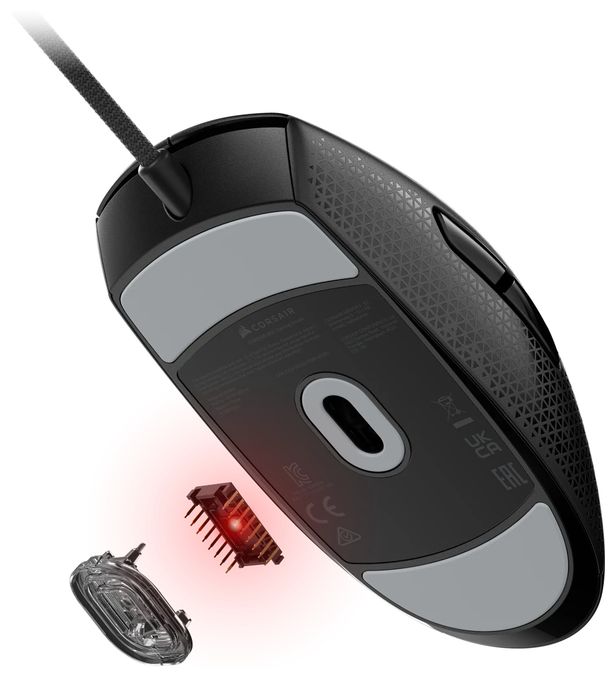 16000 DPI Gaming Maus Optisch  M55 (Schwarz) 