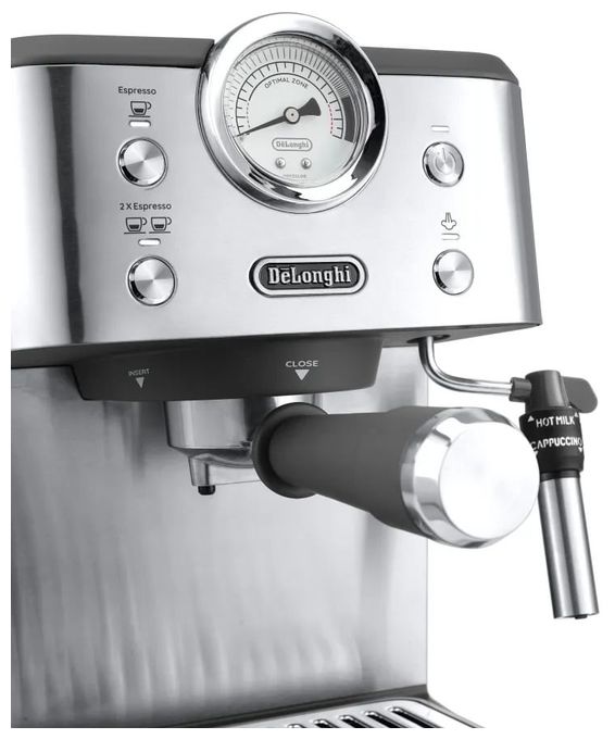 Siebträger Kaffeemaschine 15 bar 1350 W  EM450.M Linea Classic (Schwarz, Edelstahl) 