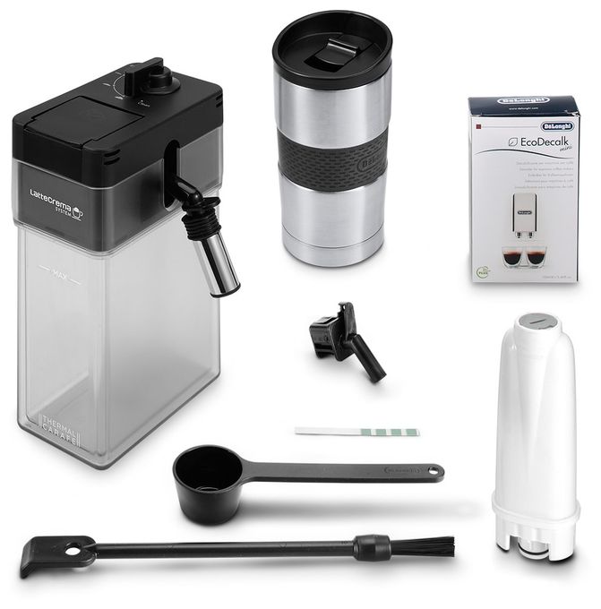 Kaffeevollautomat 19 bar 2,2 l 500 g AutoClean  PrimaDonna ECAM610.74.MB (Schwarz, Edelstahl) 