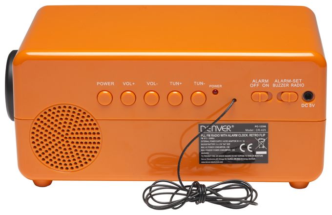 FM, PLL Radio Uhr  CR-425 (Orange) 