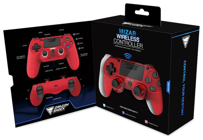 Gamepad für PlayStation PS4  Mizar (Rot) 