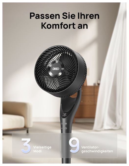 1700 m³/h Ventilator Stand 25 dB  TurboPoly 154 (Schwarz) 