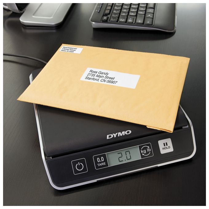 DYMO M5 Paketwaage | bis zu 5 kg | USB Briefwaage mit LCD-Bildschirm | 20 cm x 20 cm 