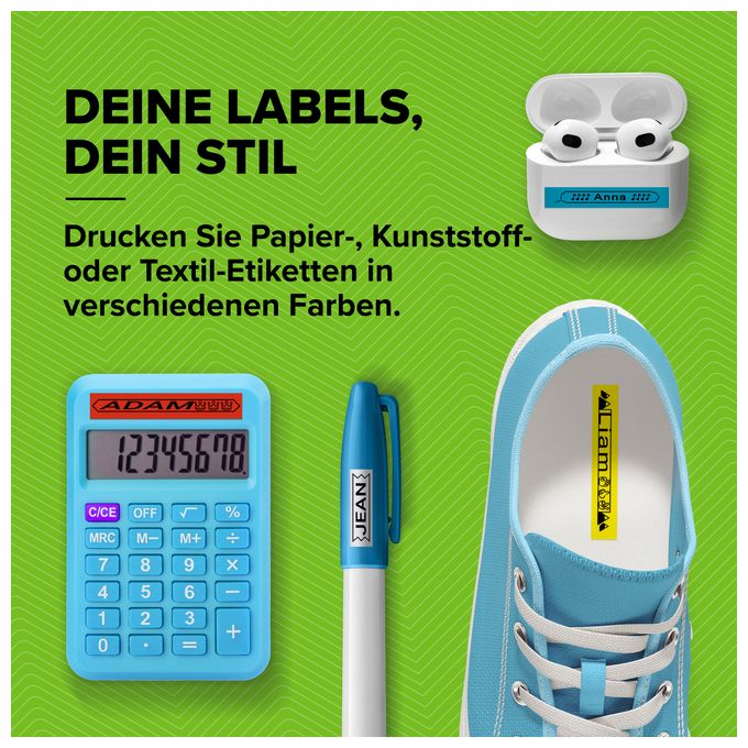 DYMO Original LetraTag Etikettenband| schwarz auf weiß | 12 mm x 4 m | selbstklebendes Kunststoff Schriftband | für LetraTag-Beschriftungsgerät 