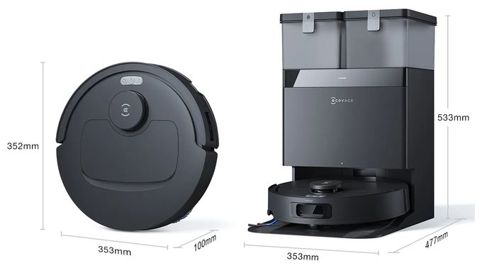 Saugroboter nass/trocken 180 min Akku 20000 Pascal Leistung  Deebot T30C Gen 2 (Schwarz) 