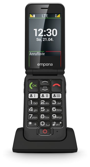 4G Smartphone 7,11 cm (2.8 Zoll) 2 MP Single SIM  Joy V228 Seniorenhandy (Schwarz) 