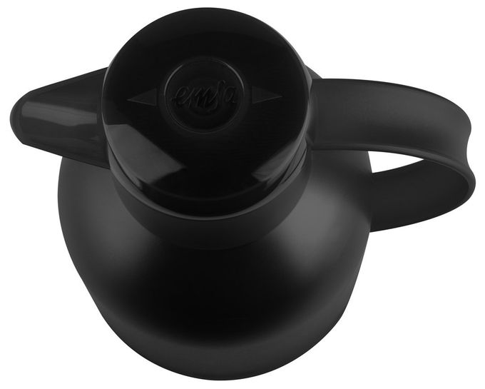  504235 SAMBA Quick Press Isolierkanne 1,0l Glas-Isolierkolben (Schwarz) 
