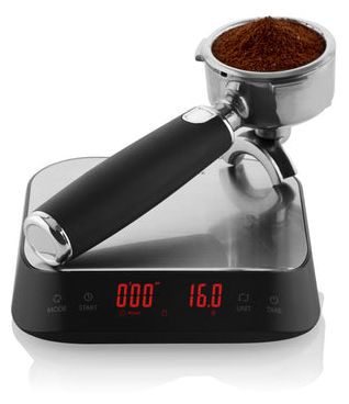 Elektronische Küchenwaage bis 3 kg Genauigkeit 0,1 g  Artista Coffee (Silber) 