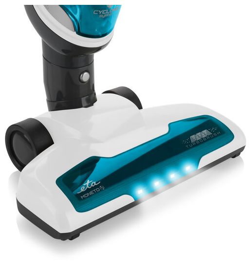Handstaubsauger Beutellos bis 50 min Laufzeit 18 V HEPA (Schwarz, Blau, Transparent, Weiß) Moneto Aqua Plus 