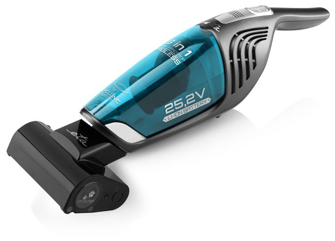 Handstaubsauger Beutellos bis 50 min Laufzeit 25,2 V HEPA  Moneto II Aqua Plus (Blau, Grau) 