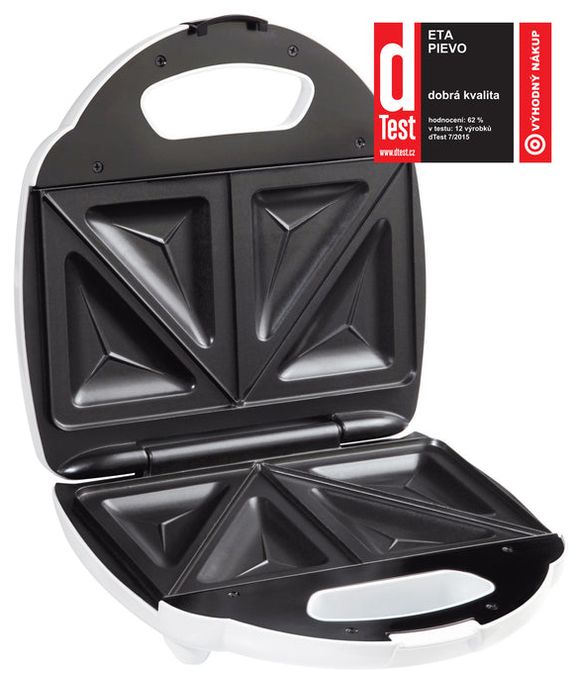 Sandwichmaker 750 W für 4 Sandwiches  Pievo (Weiß) 