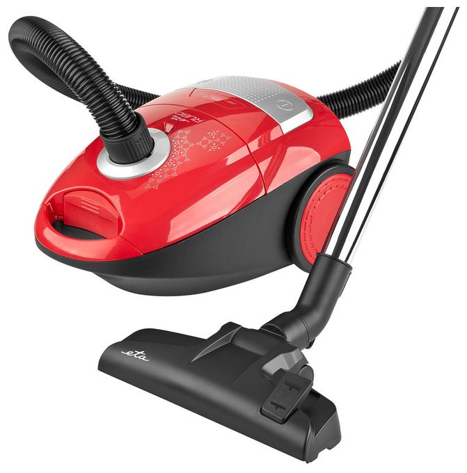 Bodenstaubsauger mit Staubbeutel 850 W HEPA (Schwarz, Rot, Silber) Rubio 