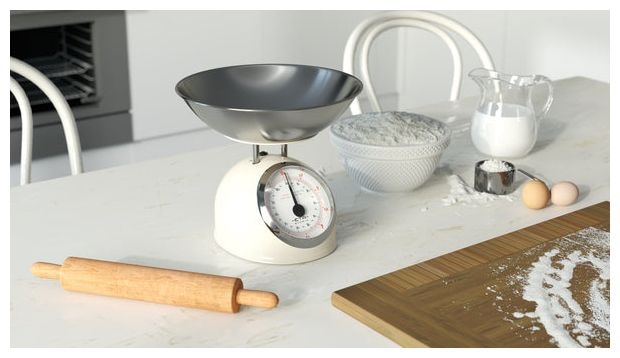Mechanische Küchenwaage bis 5 kg Genauigkeit 25 g  Storio (Beige) 