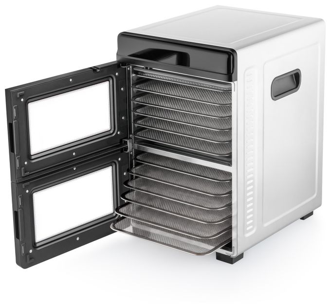 Dörrautomat 1100 W Timer 48 h 12 Dörrgitter  Vital Air Dual (Grau/Schwarz) 