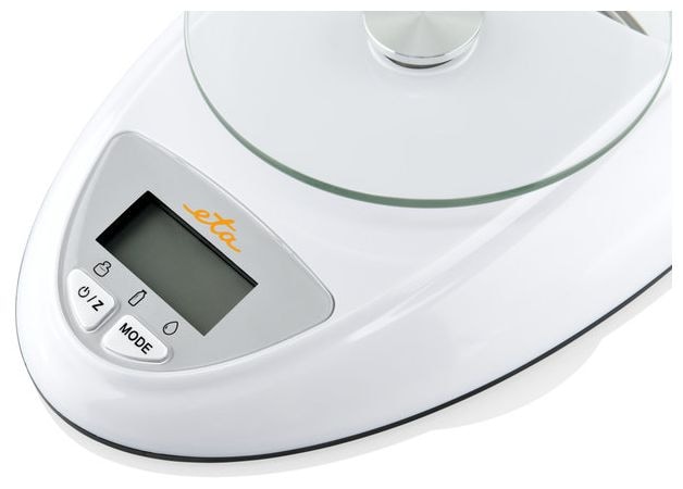 Elektronische Küchenwaage bis 5 kg Genauigkeit 1 g  Zori (Silber, Weiß) 