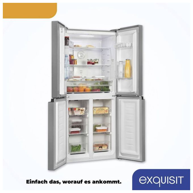 Side-by-Side Kühl-/ Gefrierkombination 237 l / 135 l 210 kWh NoFrost 1800 mm x 790 mm  MD365-125-040D (Schwarz, Edelstahl) 